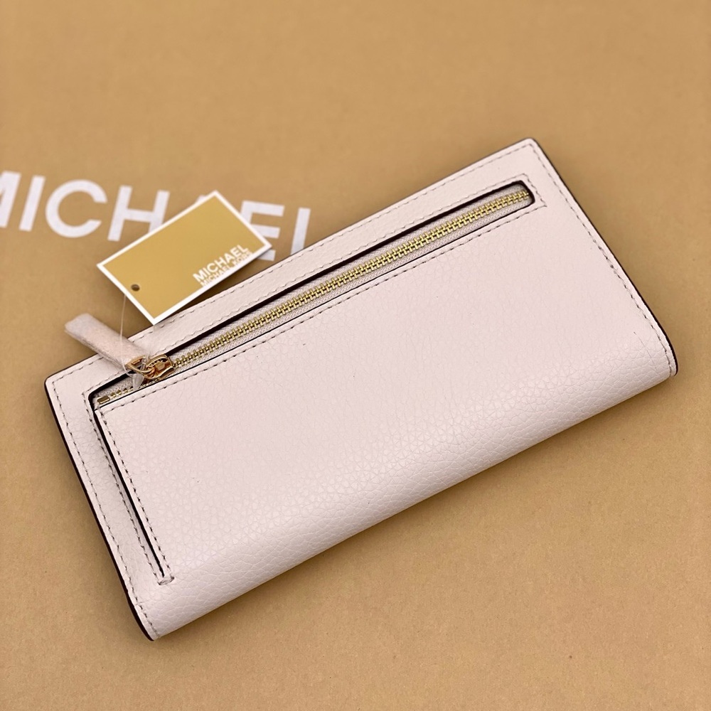 Michael Kors Reed Large Snap Bifold Wallet Light Cream - Picture 6 of 11